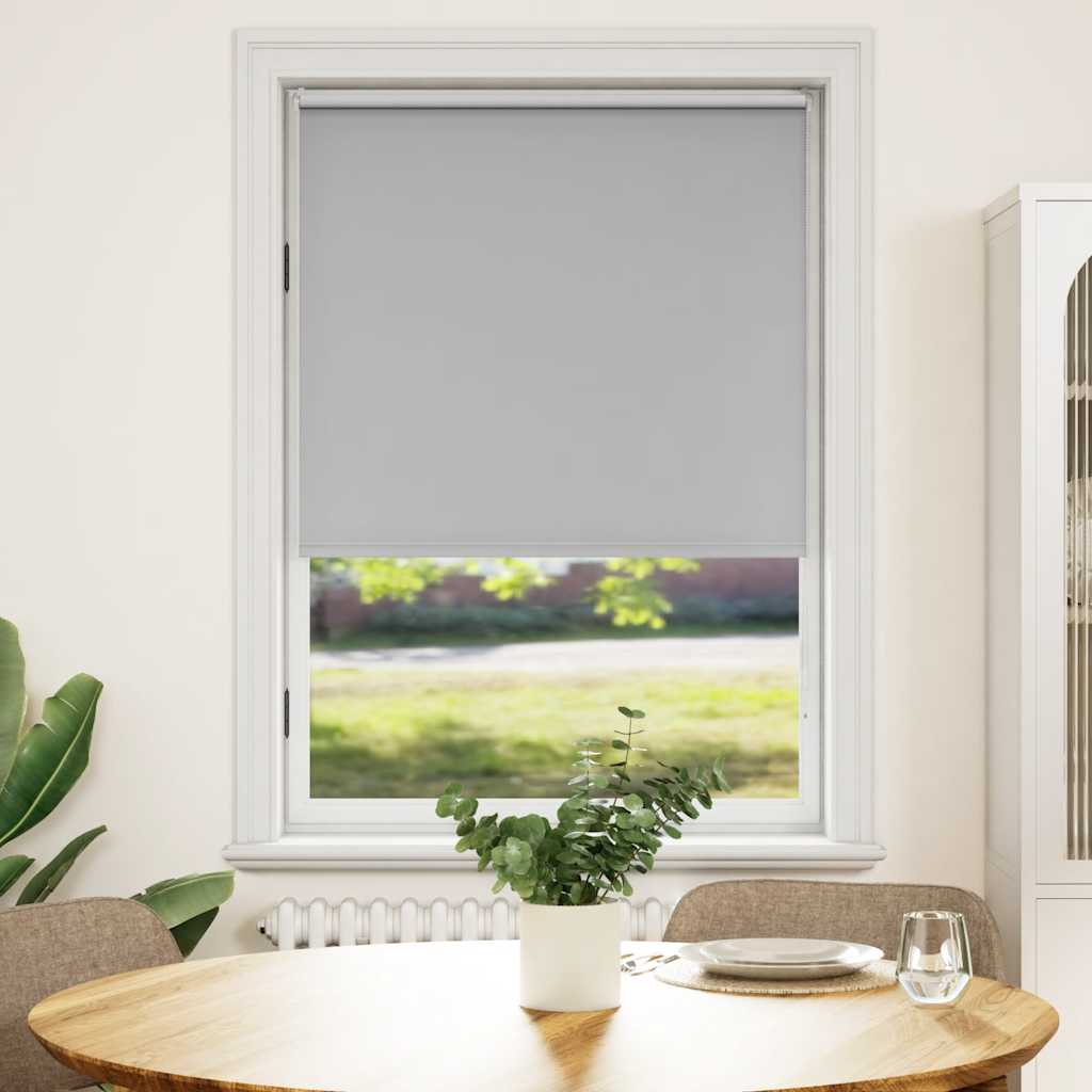 vidaXL Tenda a rullo oscurante 104,4x175 cm Tessuto Larghezza 100 cm grigio - Image 1 of 16