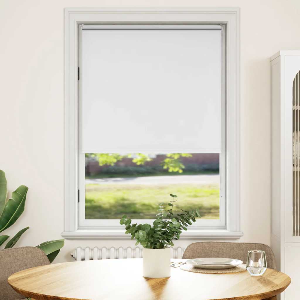 vidaXL Tenda a rullo oscurante 124,4x175 cm Tessuto Larghezza 120 cm bianco - Image 1 of 16