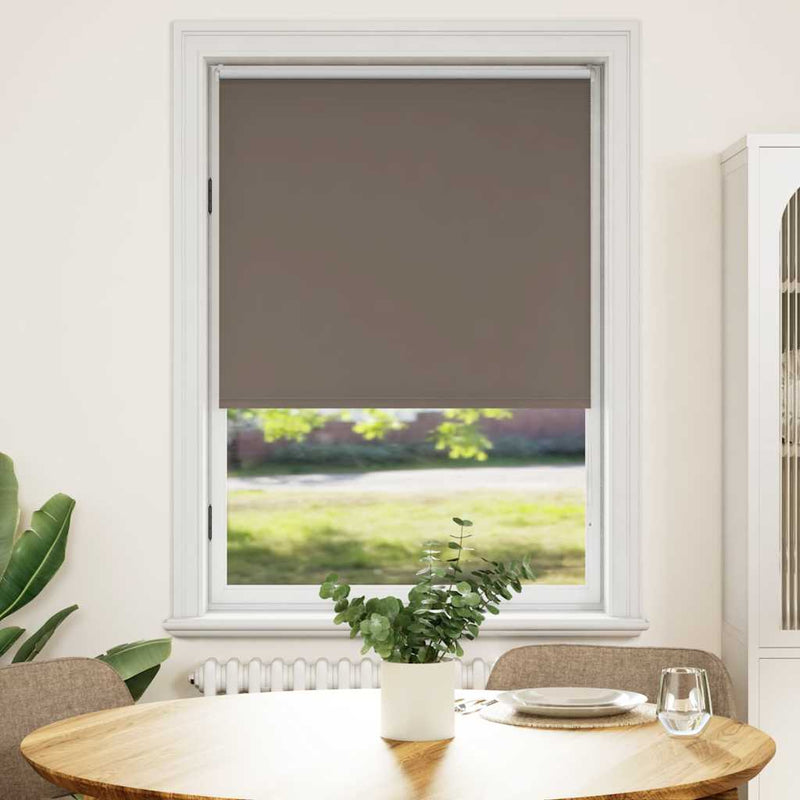 vidaXL Tenda a rullo oscurante 124,4x175 cm Tessuto Larghezza 120 cm caffè - Image 1 of 16