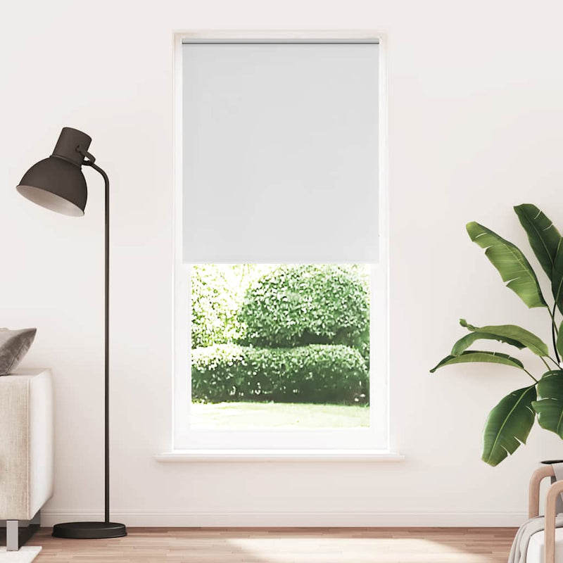 vidaXL Blackout Roller Blind 124.4x230 cm Fabric Width 120 cm White - Image 5 of 80