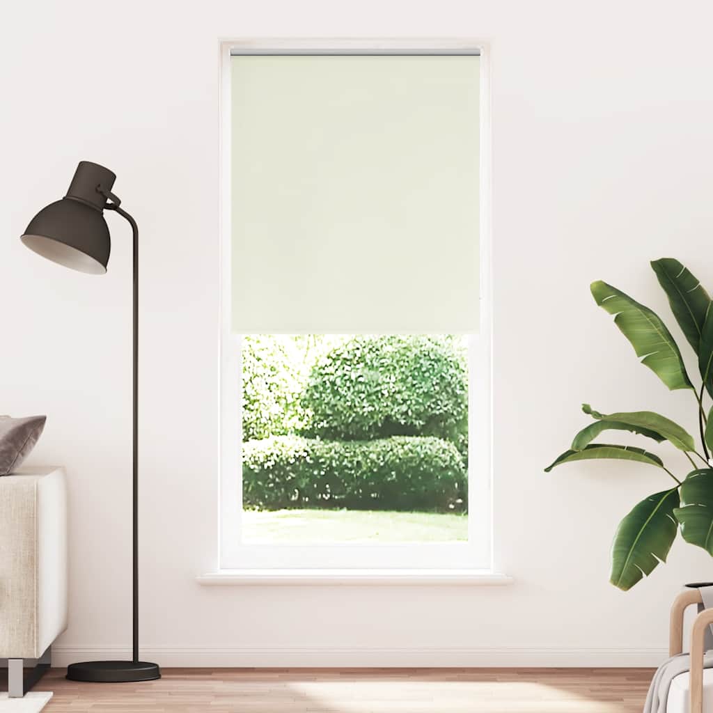 vidaXL Tenda a rullo oscurante 84,4x230 cm Tessuto Larghezza 80 cm bianco sporco - Image 1 of 16