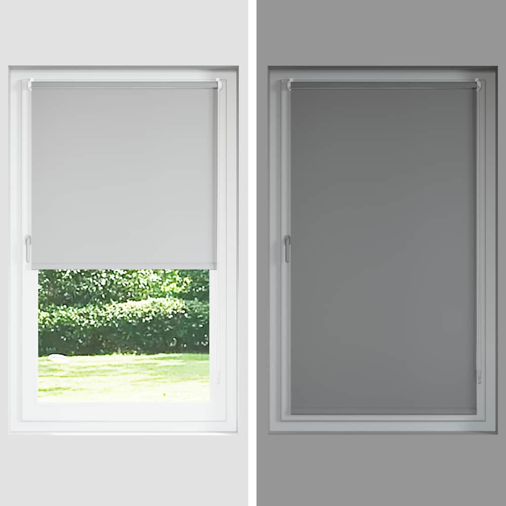 vidaXL Tenda a rullo oscurante 104,4x230 cm Tessuto Larghezza 100 cm nero - Image 7 of 16