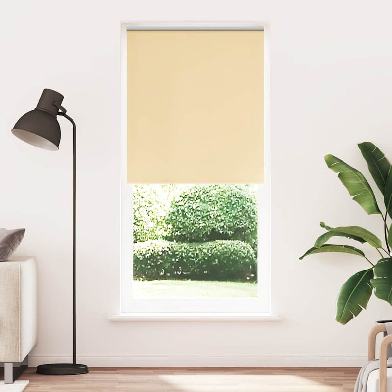 vidaXL Tenda a Rullo Oscurante 100% Poliestere con Rivestimento Termico 120 x 230 cm Beige - Image 1 of 64