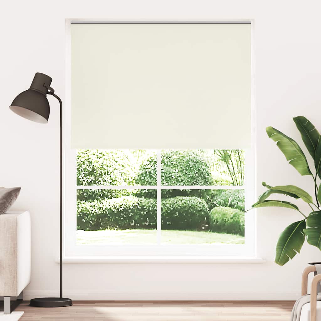 vidaXL Tenda a rullo oscurante 144,4x230 cm Tessuto Larghezza 140 cm bianco sporco - Image 1 of 17
