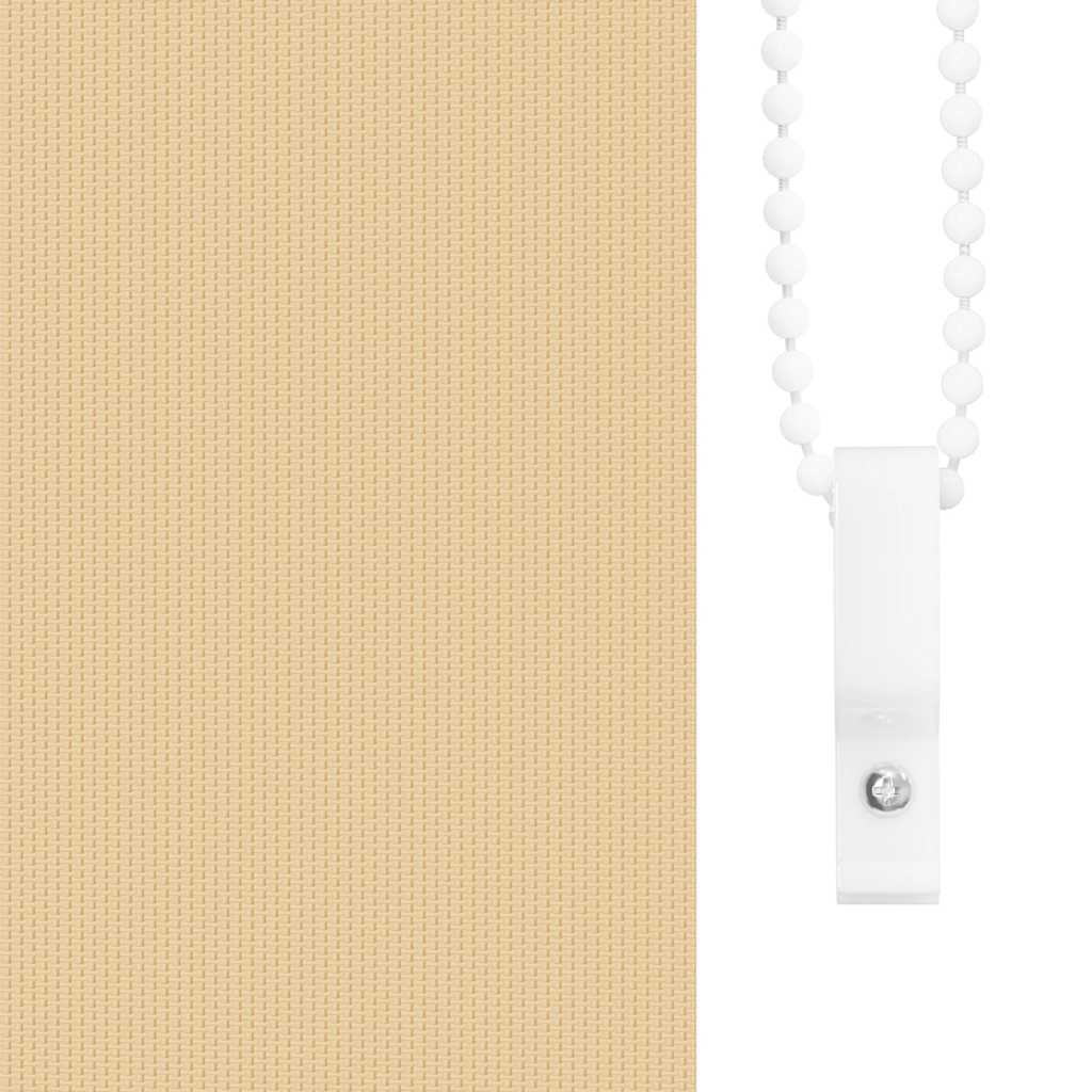 vidaXL Tenda a rullo oscurante 100% Poliestere 140x230 cm Beige - Image 27 of 48