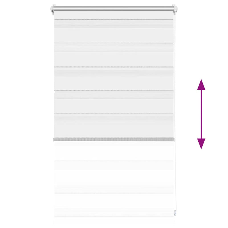 Elegant White Zebra Roller Blind - 50x100 cm - Image 4 of 12