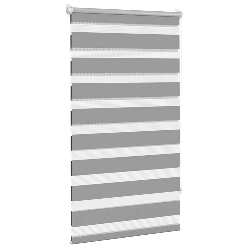 vidaXL Tenda a rullo zebra 70,9x120 cm Tessuto Larghezza 66,7 cm grigio - Image 3 of 12