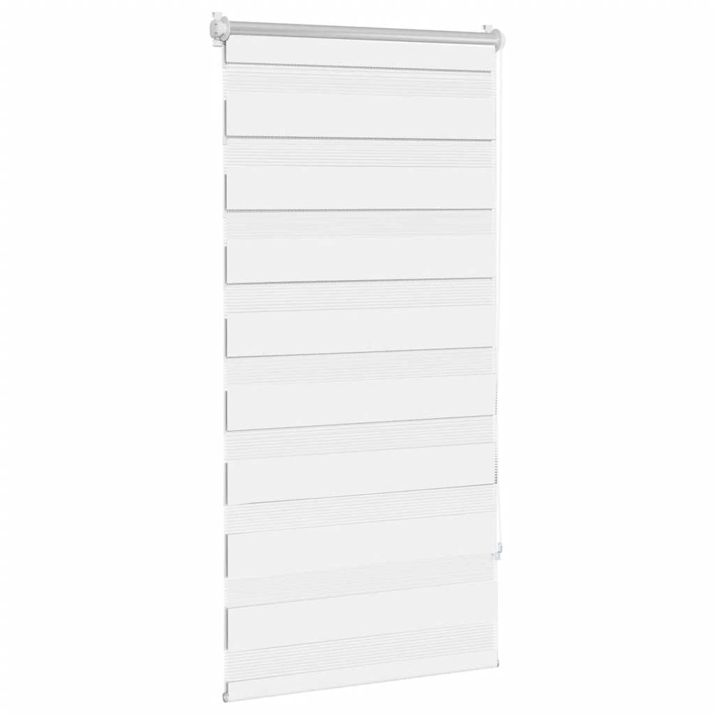 vidaXL Tenda a Rullo Zebra Bianca 80 x 150 cm - Controllo Luce Elegante - Image 5 of 24