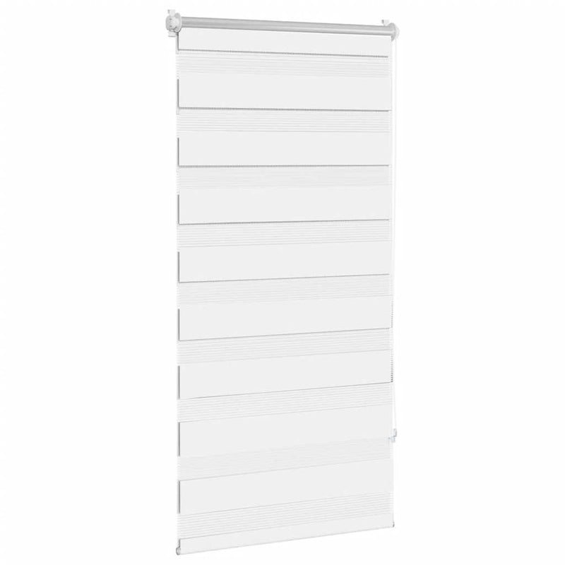 vidaXL Tenda a Rullo Zebra Bianca 80 x 150 cm - Controllo Luce Elegante - Image 5 of 24