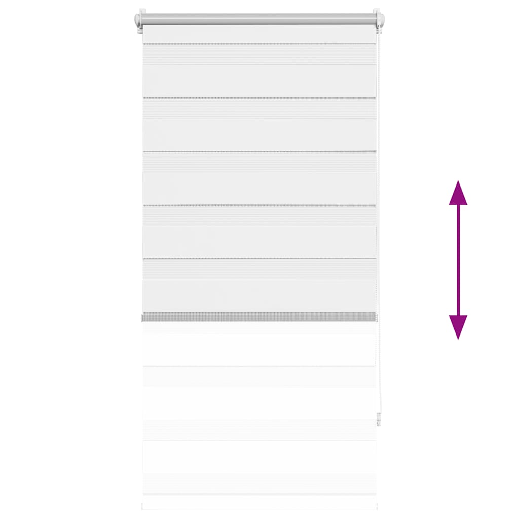 vidaXL Tenda a Rullo Zebra Bianca 80 x 150 cm - Controllo Luce Elegante - Image 7 of 24