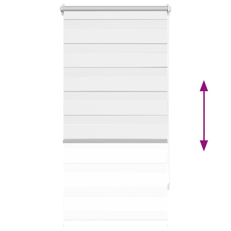 vidaXL Tenda a Rullo Zebra Bianca 80 x 150 cm - Controllo Luce Elegante - Image 7 of 24