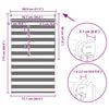 vidaXL Tenda a rullo zebra 80,9x175 cm Tessuto Larghezza 76,7 cm grigio - Image 12 of 12