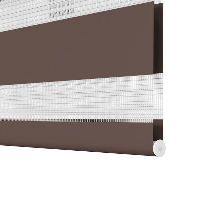 vidaXL Tenda a rullo zebrata 100% Poliestere 80x150 cm Caffè - Image 25 of 36