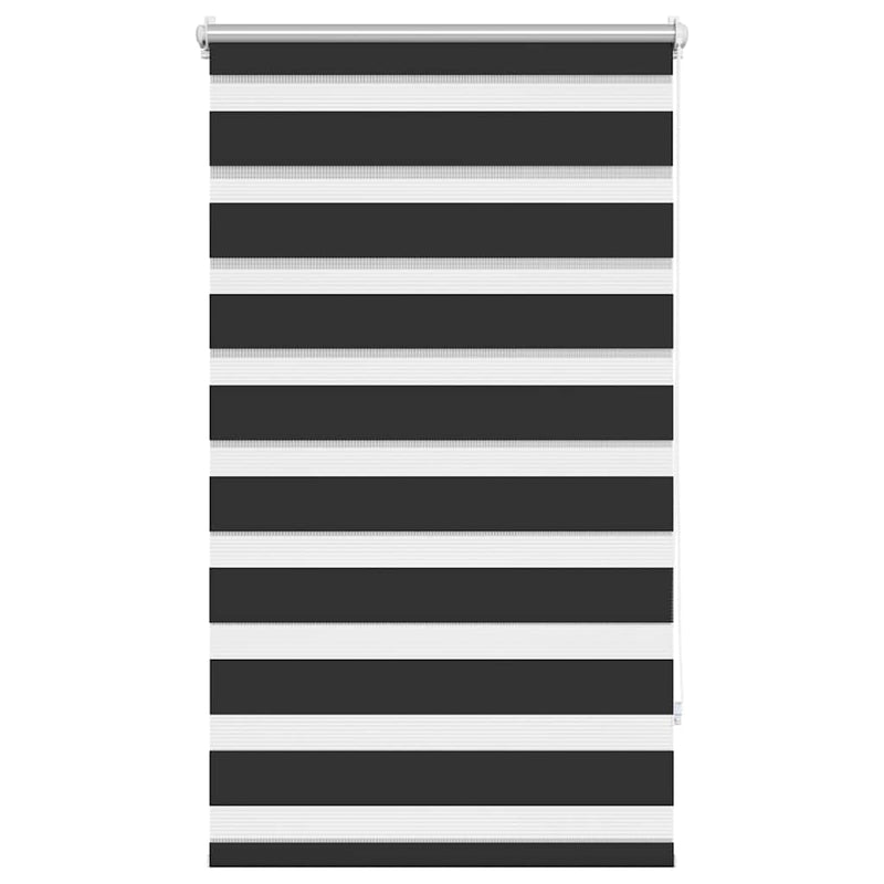 vidaXL Tenda a rullo zebra 90,9x150 cm Tessuto Larghezza 86,7 cm nero - Image 2 of 12