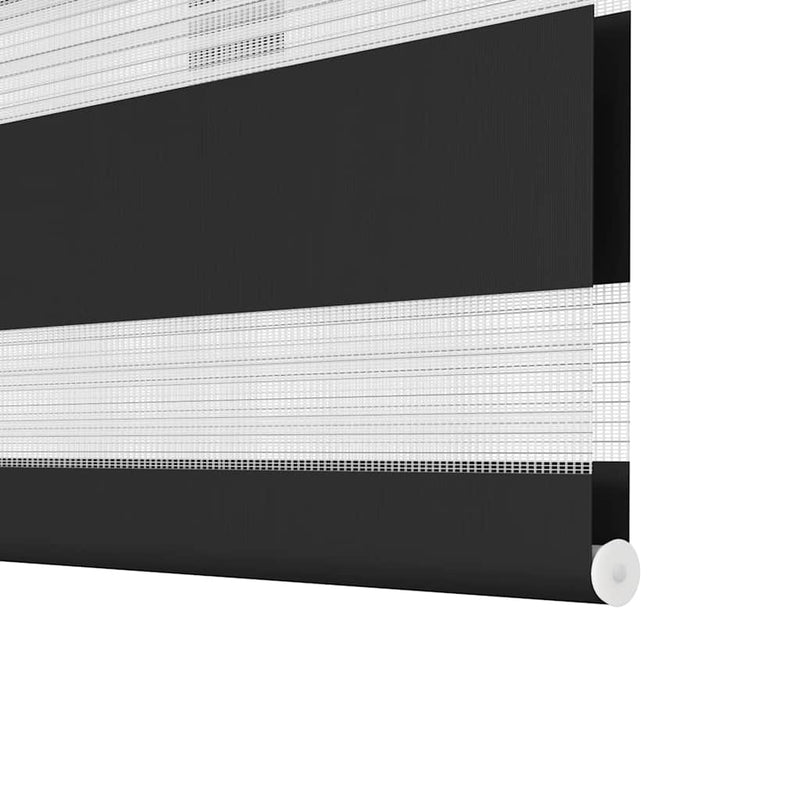 vidaXL Tenda a rullo zebra 90,9x150 cm Tessuto Larghezza 86,7 cm nero - Image 9 of 12