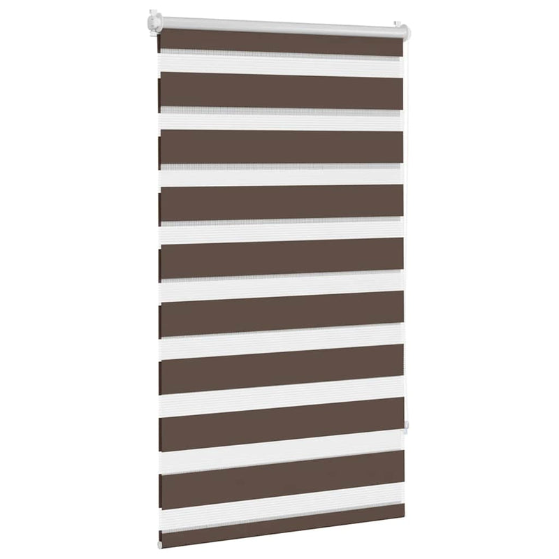 vidaXL Tenda a rullo zebrata 100% Poliestere 80x150 cm Caffè - Image 9 of 36