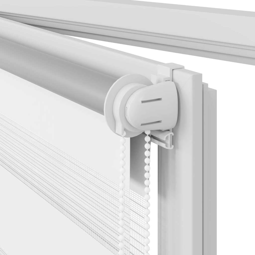 vidaXL Tenda a rullo zebrata 100,9x175 cm Larghezza tessuto 96,7 cm bianco - Image 8 of 12