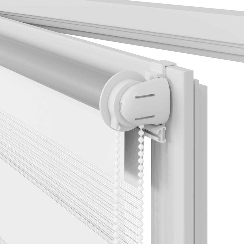vidaXL Tenda a rullo zebrata 100,9x175 cm Larghezza tessuto 96,7 cm bianco - Image 8 of 12