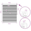 Tenda a Rullo Zebrata Nera 140x175 cm - Filtrante e Oscurante - immagine 12 | SolPatio - Image 12 of 12