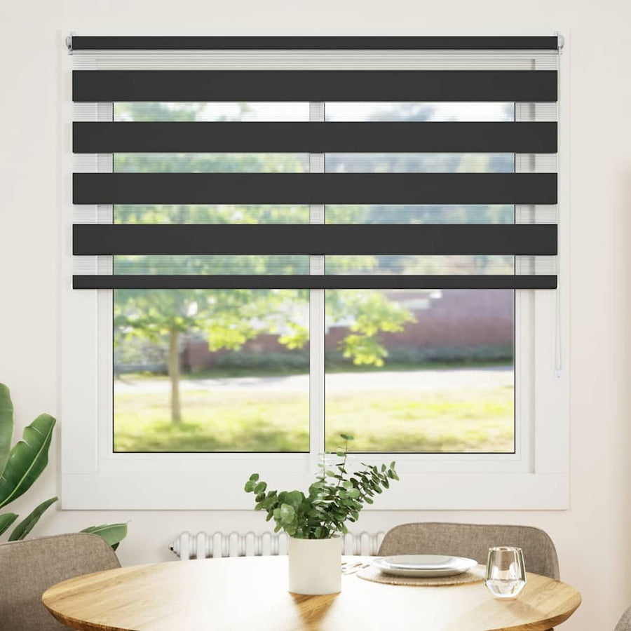 Tenda a Rullo Zebrata Nera 140x175 cm - Filtrante e Oscurante - immagine 1 | SolPatio