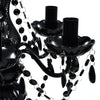 vidaXL Lampadario in Cristallo Artificiale 5 Lampadine 38 x 45 cm Nero - Image 3 of 6