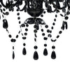 vidaXL Lampadario in Cristallo Artificiale 5 Lampadine 38 x 45 cm Nero - Image 4 of 6
