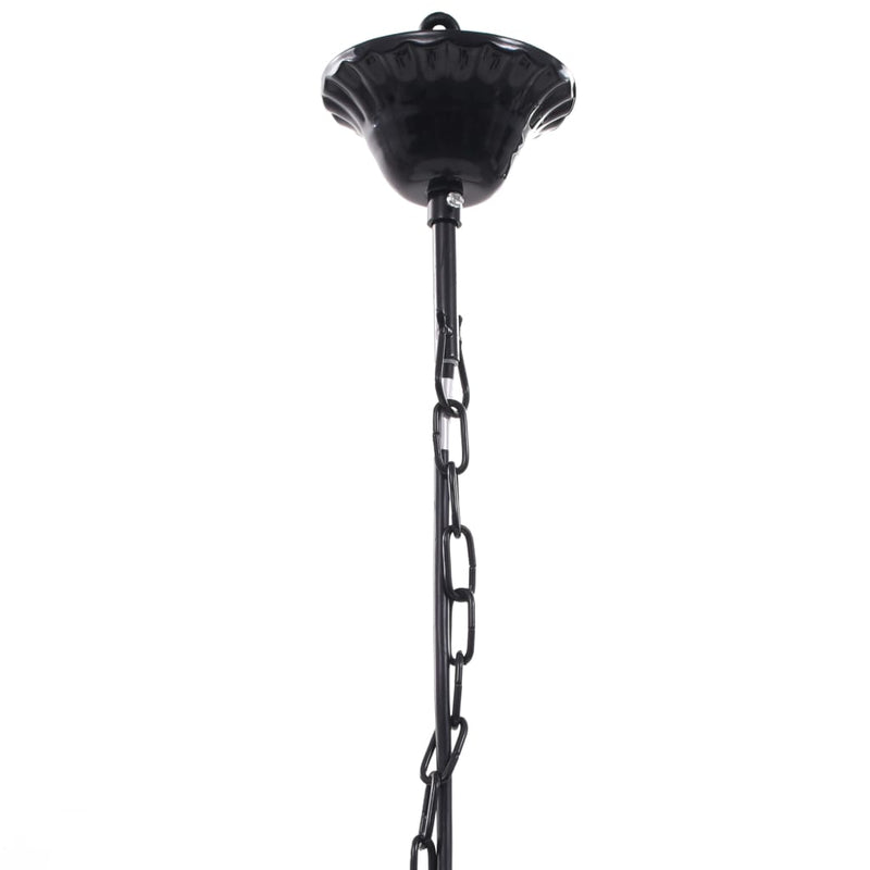 vidaXL Lampadario in Cristallo Artificiale 5 Lampadine 38 x 45 cm Nero - Image 5 of 6