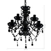 vidaXL Lampadario in Cristallo Artificiale 5 Lampadine 38 x 45 cm Nero - Image 6 of 6