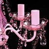 vidaXL Lampadario 5 Lampadine in Cristallo Artificiale D38cm H40cm Rosa - Image 5 of 7
