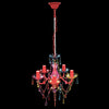 Lampadario di Design Multicolore in Cristallo Artificiale a 5 Luci - Image 1 of 7
