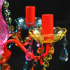 Lampadario di Design Multicolore in Cristallo Artificiale a 5 Luci - Image 4 of 7