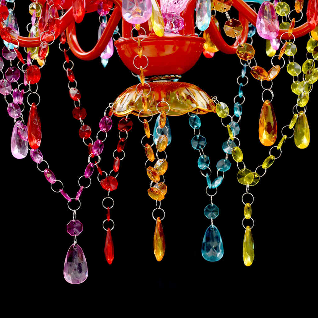 Lampadario di Design Multicolore in Cristallo Artificiale a 5 Luci - Image 5 of 7