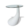 vidaXL Tavolino da Salotto con Ripiano Ovale in Vetro Bianco Lucido - Image 2 of 6