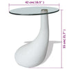 vidaXL Tavolino da Salotto con Ripiano Ovale in Vetro Bianco Lucido - Image 6 of 6