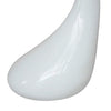Set 2 Tavolini da Salotto Vetro e Fibra di Vetro Ø42 cm Bianco Lucido - immagine 7 | SolPatio - Image 7 of 10