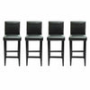 vidaXL Bar Stools 4 pcs Black Faux Leather - Image 5 of 13