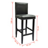 vidaXL Bar Stools 4 pcs Black Faux Leather - Image 11 of 13