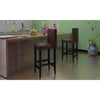 vidaXL Taburetes de Bar 4 pzs Marrón Oscuro de Polipiel - Image 1 of 8