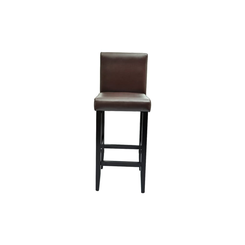 vidaXL 6 pcs Bar Stools Dark Brown Faux Leather - Image 6 of 8