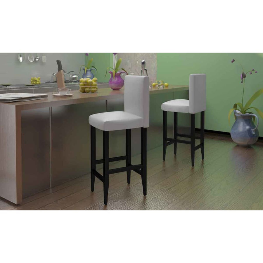 Sgabelli da Bar 4 pz Bianchi in Similpelle - immagine 1 | SolPatio