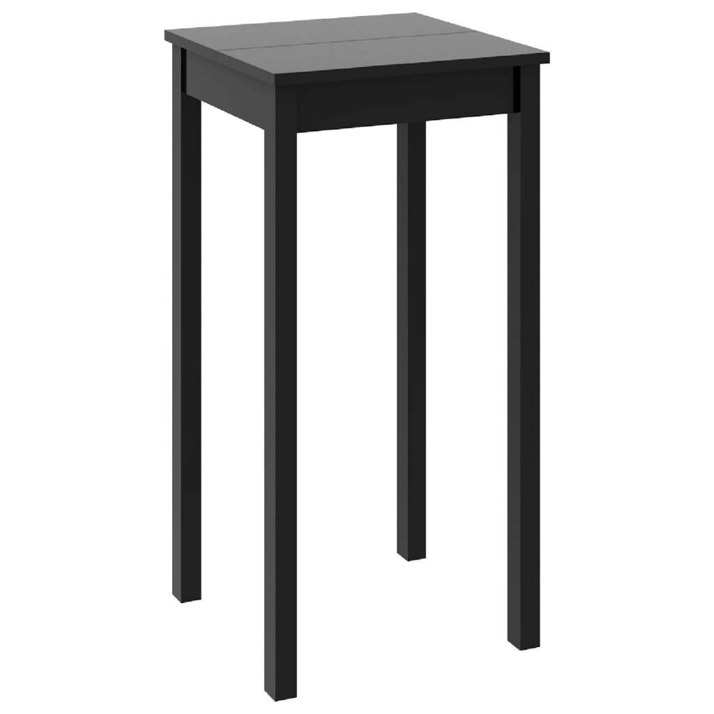 vidaXL Mesa de Bar de MDF Negro 55x55x107 cm - Image 2 of 4