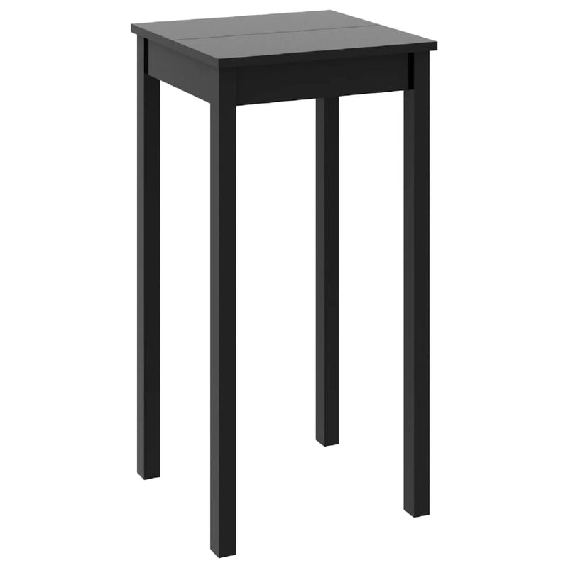 vidaXL Mesa de Bar de MDF Negro 55x55x107 cm - Image 2 of 4