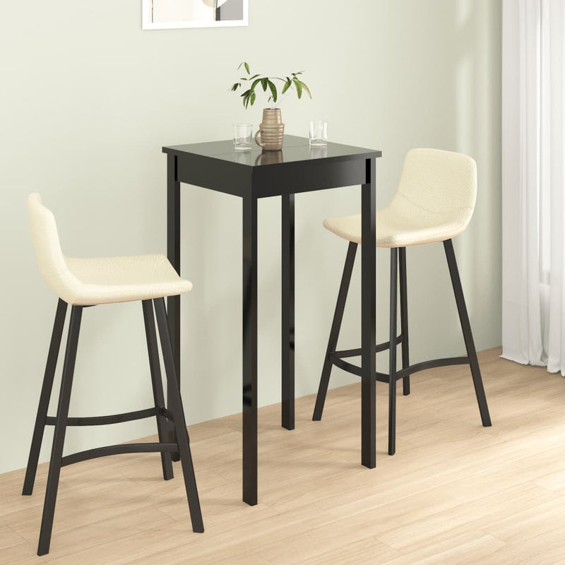 vidaXL Mesa de Bar de MDF Negro 55x55x107 cm - Image 1 of 4