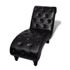 vidaXL Faux Leather Chaise Lounge, 145 x 52 x 77 cm, Brown, 110 kg Capacity - Image 2 of 5