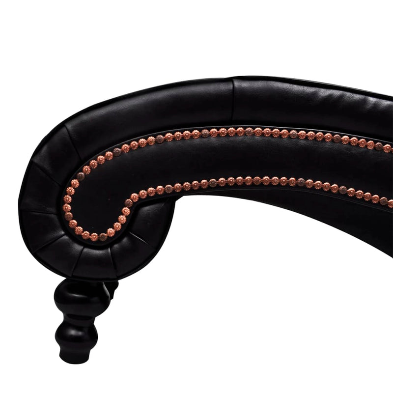 vidaXL Faux Leather Chaise Lounge, 145 x 52 x 77 cm, Brown, 110 kg Capacity - Image 4 of 5