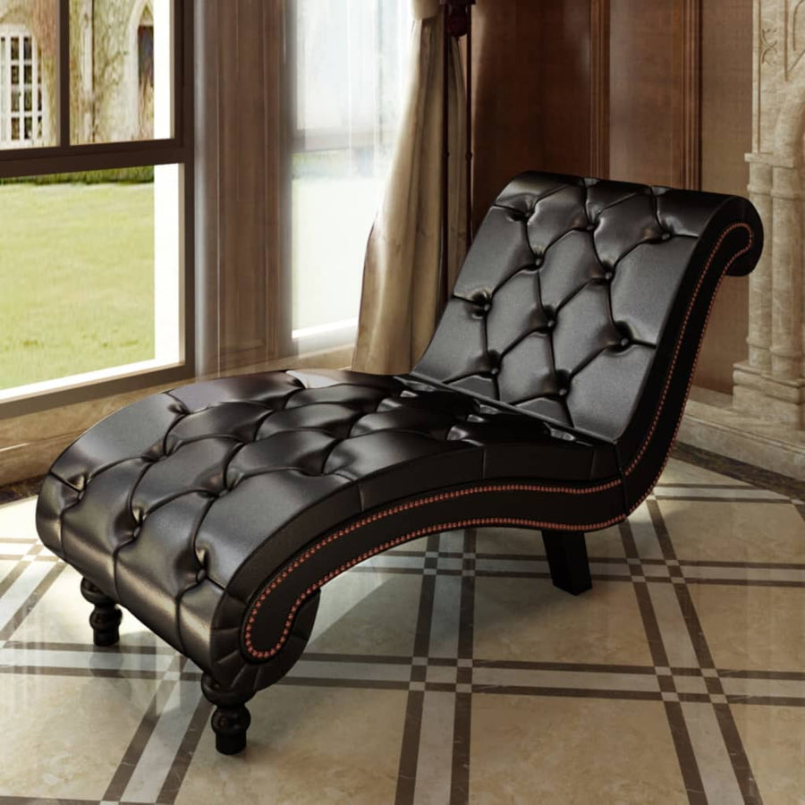 Sedia a Sdraio in Similpelle 145 x 52 x 77 cm Marrone, capacità 110 kg - immagine 1 | SolPatio