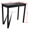vidaXL Juego de Mesa de Bar con 4 Taburetes, Tablero MDF/Madera, 115 x 55 x 107 cm, Negro - Image 9 of 12