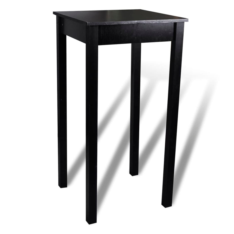 Set Tavolino Bar 55x55x107 cm con 2 Sgabelli Imbottiti Nero - immagine 1 | SolPatio