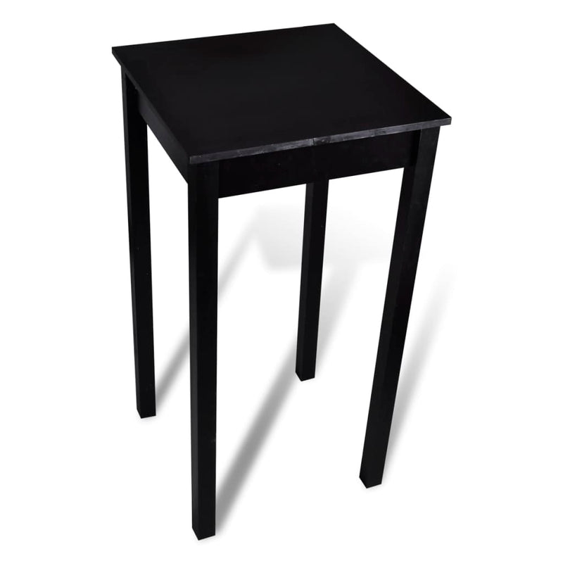 vidaXL Set Tavolino Bar 55x55x107 cm con 2 Sgabelli Imbottiti Nero - Image 4 of 12
