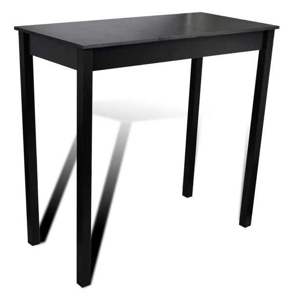 Set Tavolino Bar 55x55x107 cm con 2 Sgabelli Imbottiti Nero - immagine 2 | SolPatio
